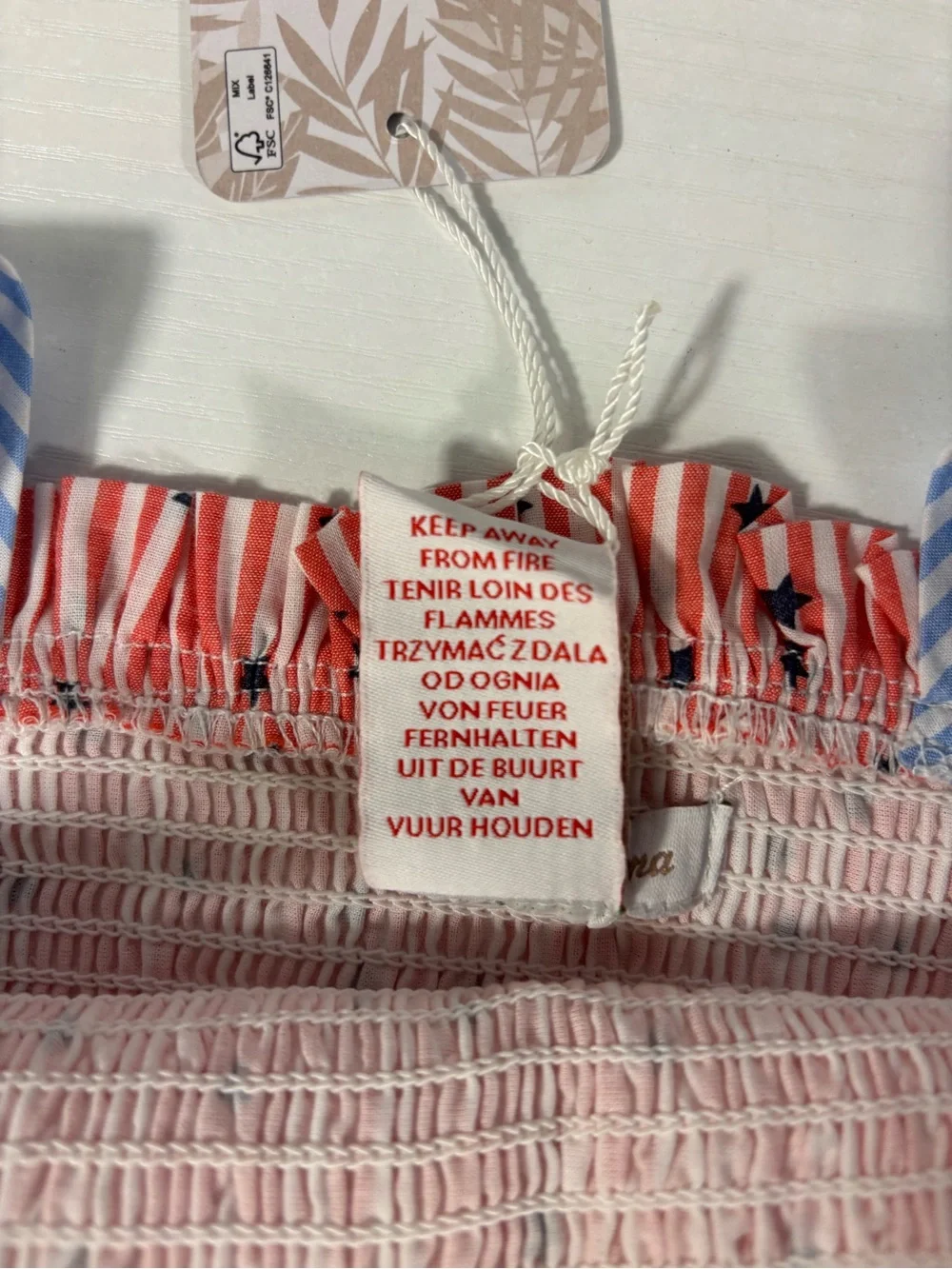 NWT Tommy Bahama Kids Girls 4/5 2 Piece Patriotic Smocked Top Shorts Set